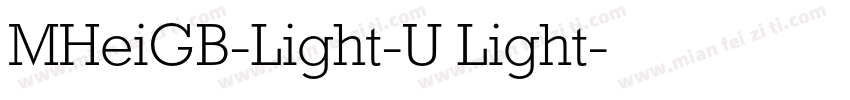 MHeiGB-Light-U Light字体转换